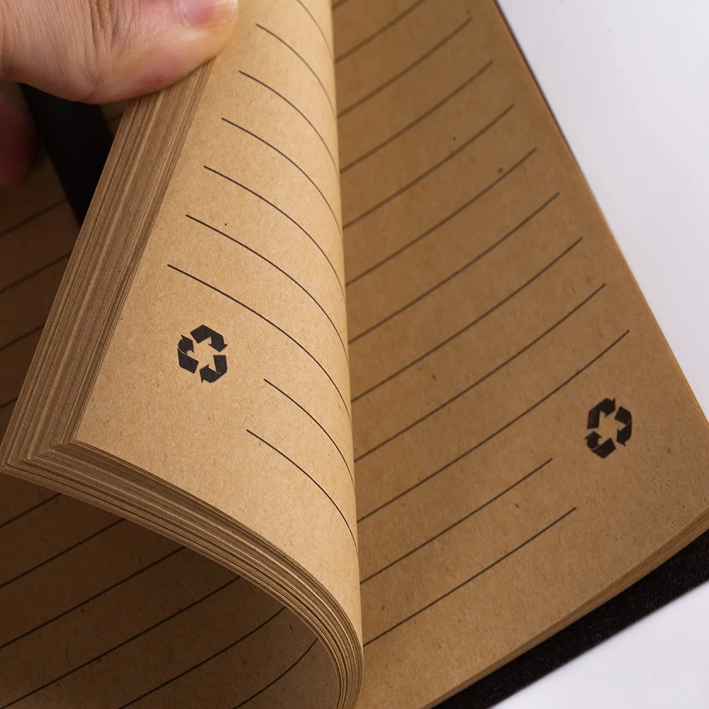 CADERNO PARA ANOTAÇÃO COM CANETA FIBRA DE CAFE - Image 3